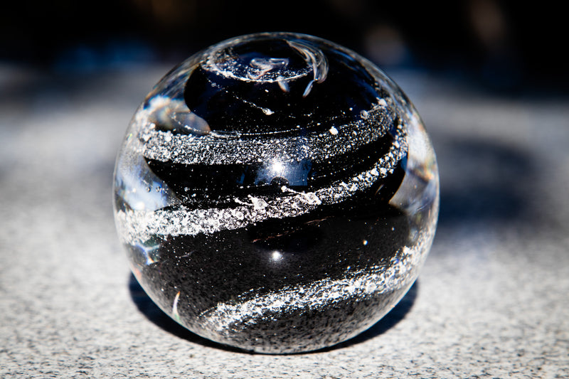Tranquil Swirl Paperweight with Cremation Ash